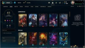 CONTA 83 SKINS - OURO II 20PDL - League of Legends LOL