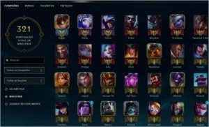 League of Legends - Cont + 117 Campeões e 40 Skins+ Legados LOL