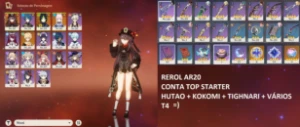 ⭐Rerol Ar20 Conta Top Hutao + Kokomi + Tighnari + Vários T4⭐ - Genshin Impact
