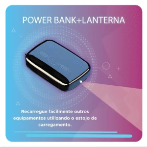 Fone M19 com Powerbank e Mini Lanterna - Produtos Físicos