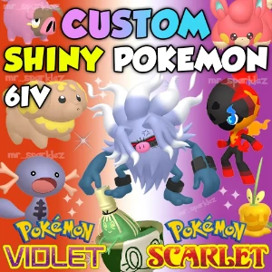 6 Pokémon Personalizados Shiny Monte Seu Time Scarlet Violet - Outros