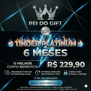Tinder Platinum 6 Meses - Código Oficial