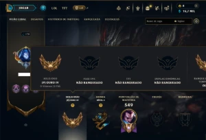 Ouro 4 com TODOS os Champs e 113 Skins ( MID / JG / TOP ) - League of Legends LOL