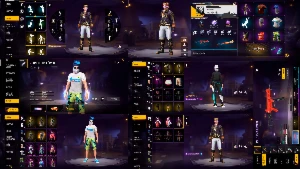 Conta de free fire rara com 4 passe e ump ruby