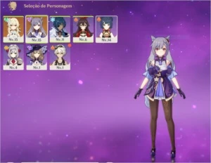 Keqing 5 estrelas + flauta - Genshin Impact