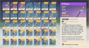 Keqing 5 estrelas + flauta - Genshin Impact