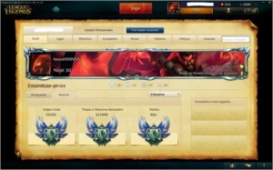 Conta League of Legends Borda Diamond LOL