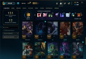 Diamante 4 com 50 Champs e 20 Skins ( MAIN JG ) - League of Legends LOL