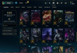 Esmeralda 2 com 50 Champs e 12 Skins + 8 Fragmentos - League of Legends LOL