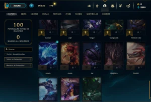Esmeralda 2 com 50 Champs e 12 Skins + 8 Fragmentos - League of Legends LOL