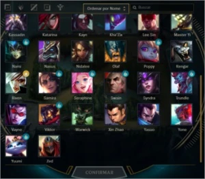 conta gold 2 lvl 47 no precinho upada a mão 5 skins - League of Legends LOL