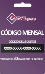 Recarga TVE - TV Express 30 dias