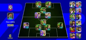 Conta de efootball força do time 3180 - eFootball PES