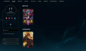 Conta Full Acesso Nv 96 / 17 Skins Incluindo Mítica - League of Legends LOL