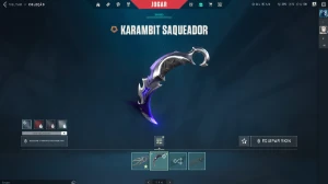 Conta valorant com karambit saqueador e kunai floreterea etc