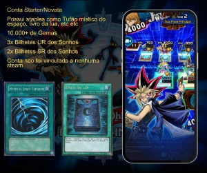 Conta Yu-Gi-Oh! Duel Links - 10K/40K/50K/60K/70K/100K Gemas - Yu-Gi-Oh Duel Links