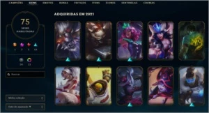 CONTA PLATINA 4 + SKINS !!! - League of Legends LOL