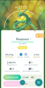 RAYQUAZA - Pokemon Lendário - Pokemon GO