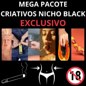 Mega Pacote Criativo Black - Diversos Nichos I 5GB Criativos - Outros