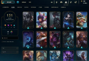 conta lol 2016, lvl 450, esmeralda 2, 130+ skins, all champs - League of Legends