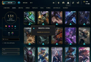 conta lol 2016, lvl 450, esmeralda 2, 130+ skins, all champs - League of Legends