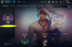 conta lol 2016, lvl 450, esmeralda 2, 130+ skins, all champs - League of Legends