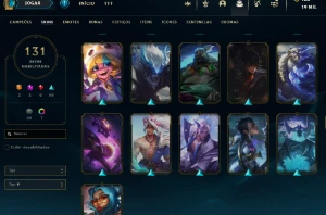 conta lol 2016, lvl 450, esmeralda 2, 130+ skins, all champs - League of Legends