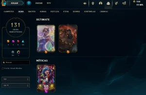 conta lol 2016, lvl 450, esmeralda 2, 130+ skins, all champs - League of Legends
