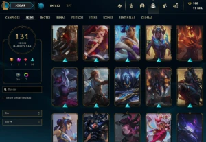 conta lol 2016, lvl 450, esmeralda 2, 130+ skins, all champs - League of Legends