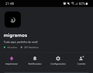 Servidor com quase 600 membros - Redes Sociais