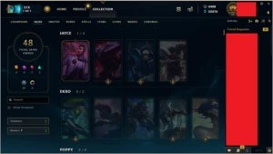 Conta de LOL 4400RP 32000BP 48Skins,  100+ herois - League of Legends