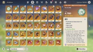 Conta Genshin AR 56, 12 personagens 5 estrelas, 3 armas 5 - Genshin Impact