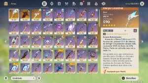 Conta Genshin AR 56, 12 personagens 5 estrelas, 3 armas 5 - Genshin Impact