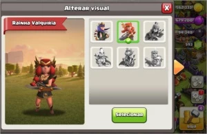 Conta clash of clans cv 11 quase full e com skins nos herois