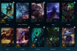 Conta LOL 70% Win rate Ouro 4 20champ e muitos espolios - League of Legends