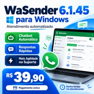 WaSender 6.1.45 Vitalício e Suporte - Outros