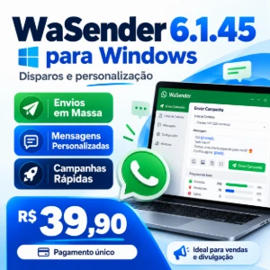 WaSender 6.1.45 Vitalício e Suporte - Outros