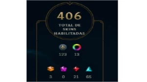 Vendo conta do lol 406 skins Gold 5 borda - League of Legends