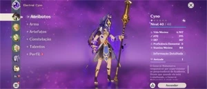 Chno + arma dele + keqing AR21( benção mais de 20 dias) - Genshin Impact