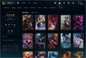 Conta LoL / TODAS AS SKINS OBTÍVEIS - League of Legends