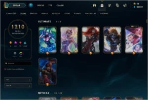 Conta LoL / TODAS AS SKINS OBTÍVEIS - League of Legends