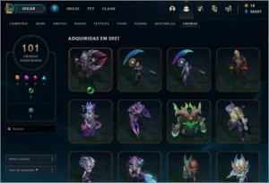 Conta LoL / TODAS AS SKINS OBTÍVEIS - League of Legends