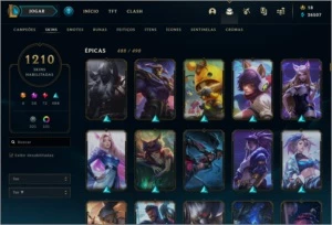 Conta LoL / TODAS AS SKINS OBTÍVEIS - League of Legends