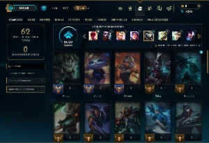Mestre com 40 Champs e 9 Skins ( 106 PDL ) - League of Legends LOL
