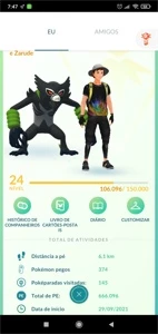 Conta Pokémon go lvl 24 - D121