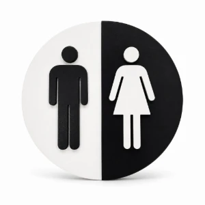 Placa de Banheiro Masculino e Feminino em MDF 20 cm - Artesanato e Personalizados