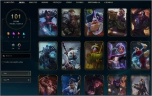 Conta LoL | Plat 4 |101 Skins | 135 Campeões - League of Legends