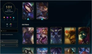 Conta LoL | Plat 4 |101 Skins | 135 Campeões - League of Legends