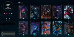 Conta LoL | Plat 4 |101 Skins | 135 Campeões - League of Legends