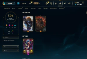 Prata 4 com TODOS os champs e 306 Skins ( ADC / JG ) - League of Legends LOL